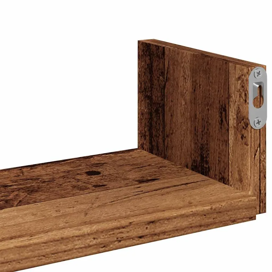 Étagères murales 3 pcs vieux bois bois d'ingénierie - 7