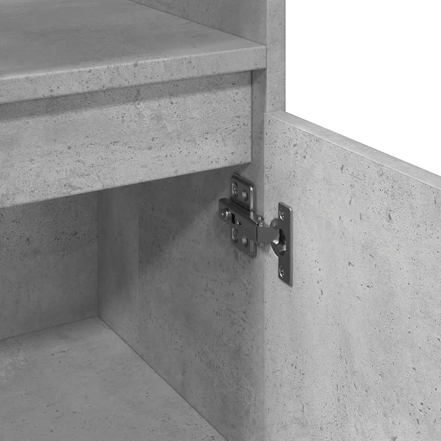 Armoire de salle de bain gris béton 30x30x100 cm - 8