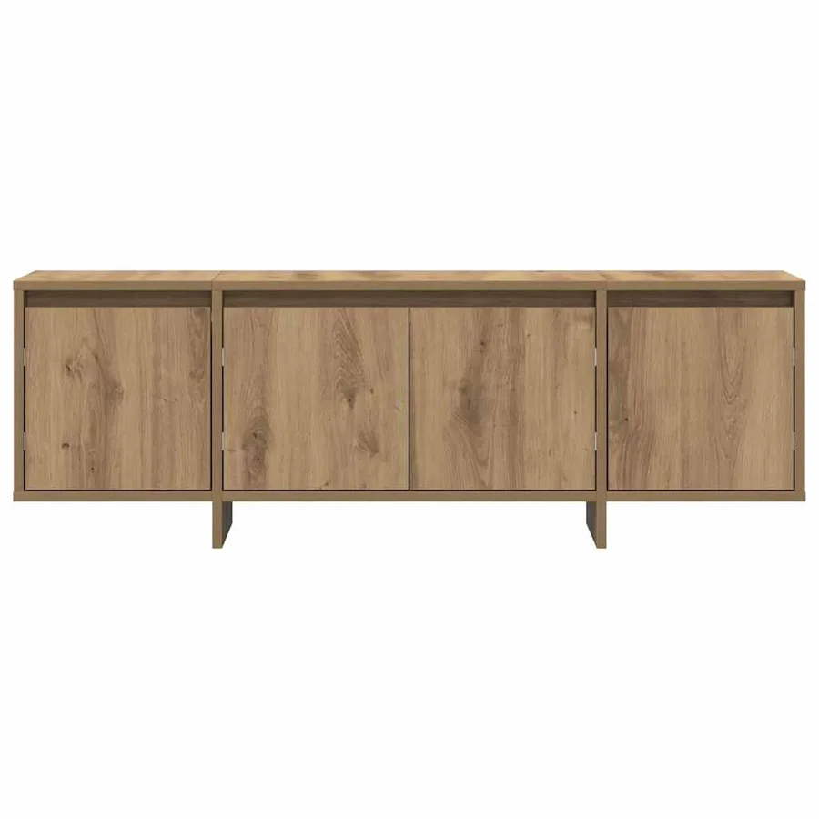 Meuble TV chêne artisanal 120x30x40,5 cm bois d'ingénierie - 5