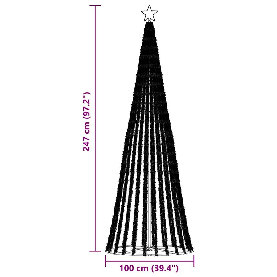 Sapin de Noël à LED 475 LED blanc froid 247 cm - 10