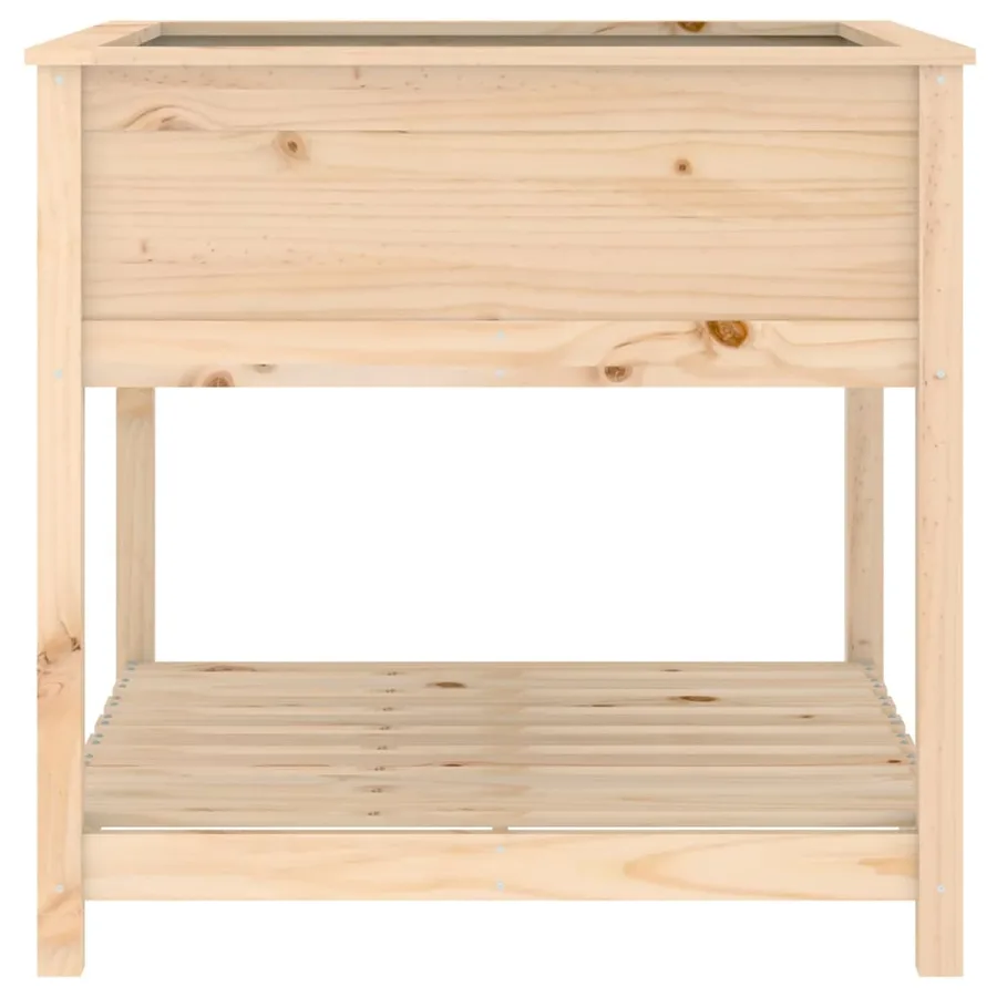 Planter with shelf 82.5x82.5x81 cm Solid pine wood - 6