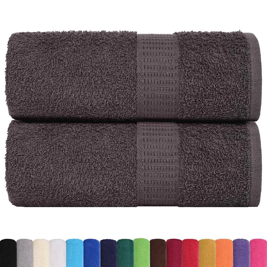 Serviettes d'invité FROGN 2 pcs anthracite 30x50cm 360 g/m² - 2
