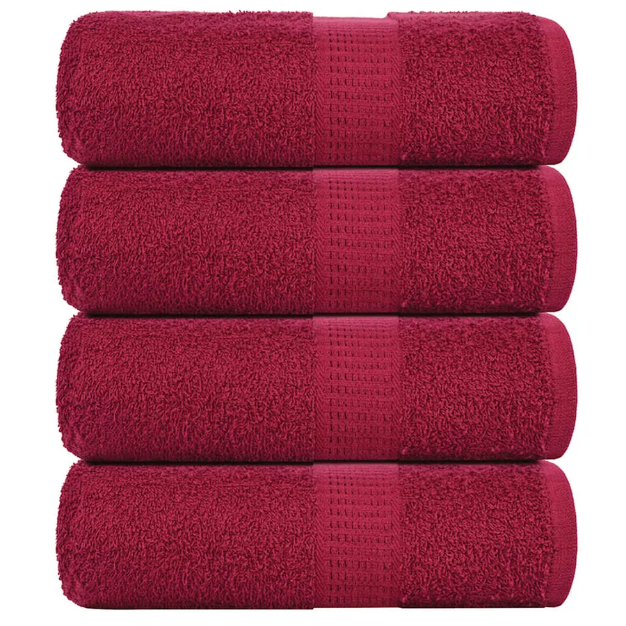 Serviettes d'invité FROGN 4 pcs bordeaux 30x50 cm 360 g/m²