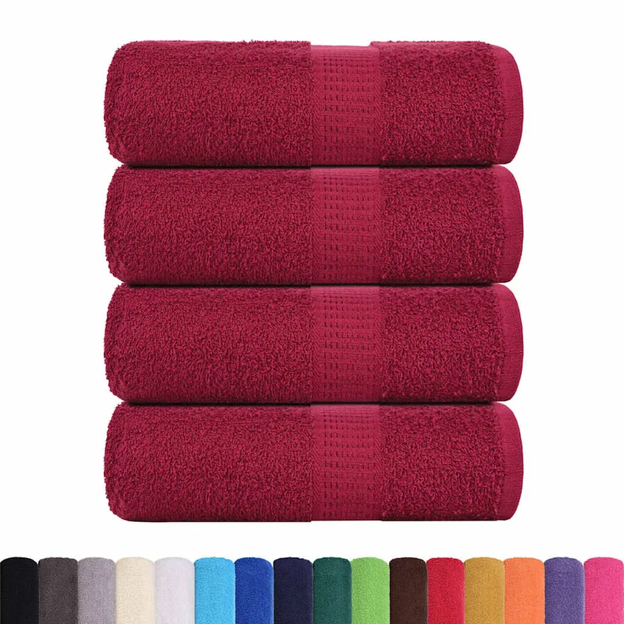 Serviettes d'invité FROGN 4 pcs bordeaux 30x50 cm 360 g/m² - 2