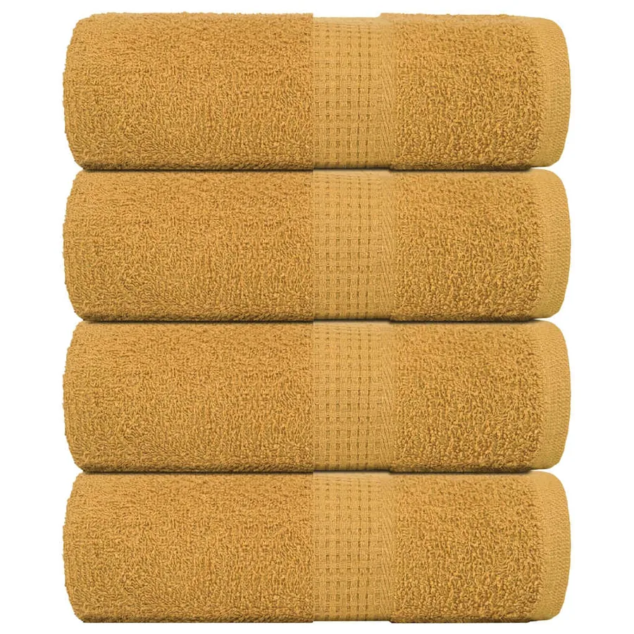 Serviettes de toilette FROGN 4 pièces Or 30x30 cm 360 g/m²