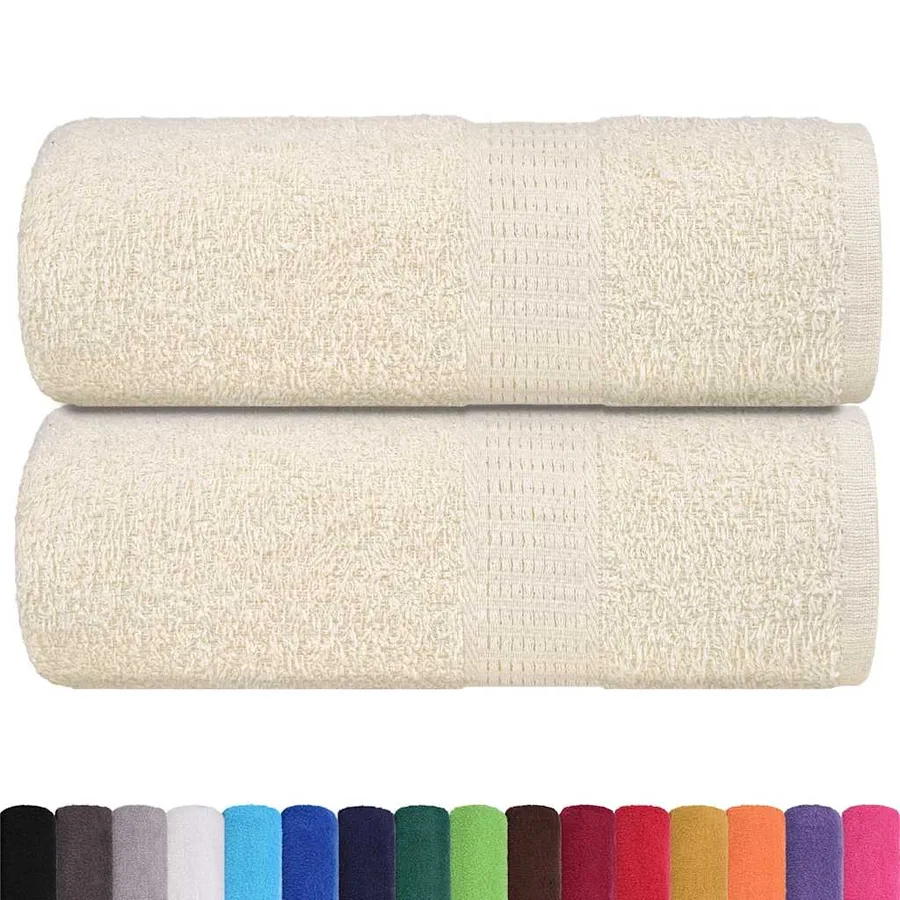 Serviettes de toilette FROGN 2 pièces Crème 30x30 cm 360 g/m² - 2