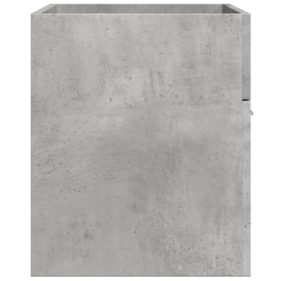 Armoire de lavabo de salle de bain gris béton bois d'ingénierie - 5