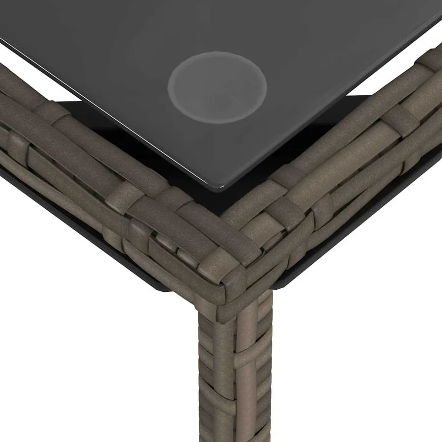 Ensemble de canapé de jardin 3 pcs avec coussins gris résine tressée - 11