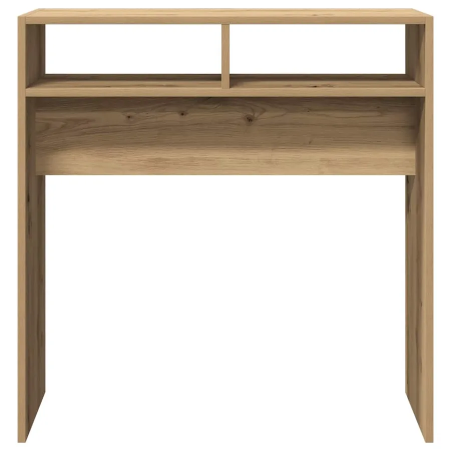 Table console chêne artisanal 78x30x80 cm bois d'ingénierie - 4