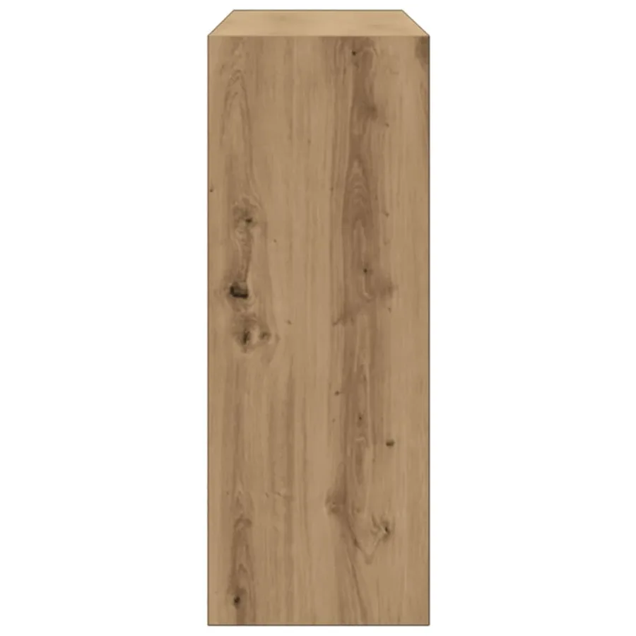 Table console chêne artisanal 78x30x80 cm bois d'ingénierie - 6