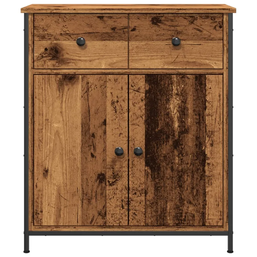 Buffet vieux bois 70x30x80 cm bois d'ingénierie - 4