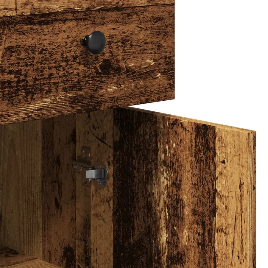 Buffet vieux bois 70x30x80 cm bois d'ingénierie - 7