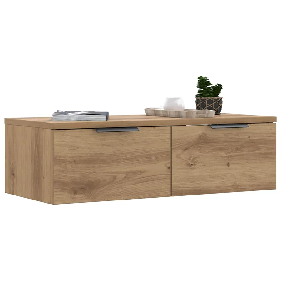 Armoire murale chêne artisanal 68x30x20 cm bois d'ingénierie - 3