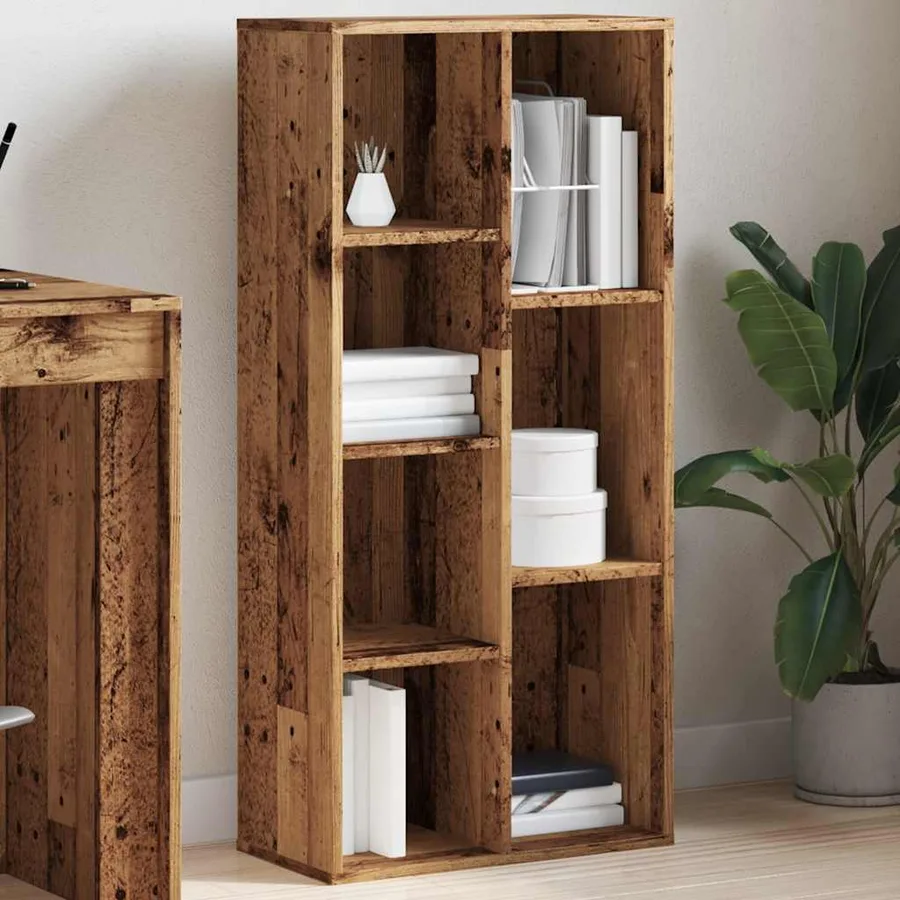 Bibliothèque vieux bois 50x25x104 cm - 4