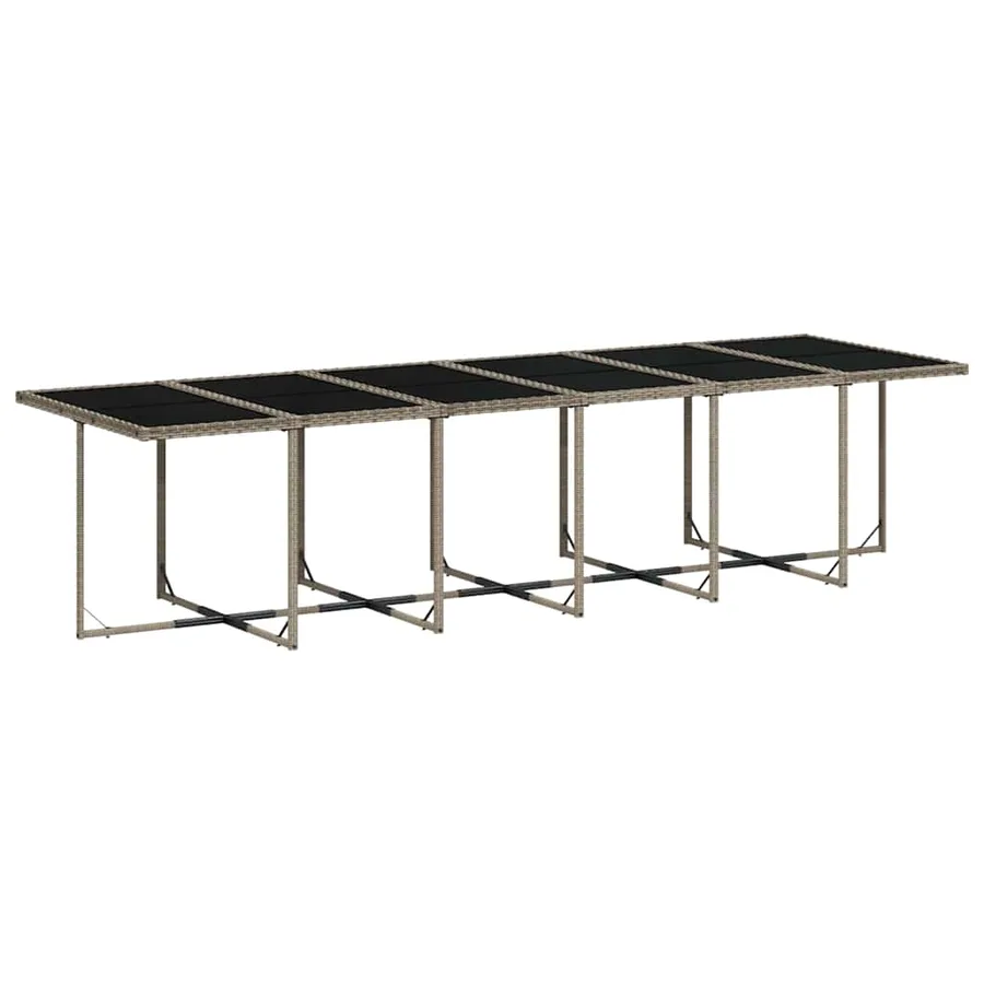 Ensemble à manger de jardin 17 pcs et coussins résine tressée - 4