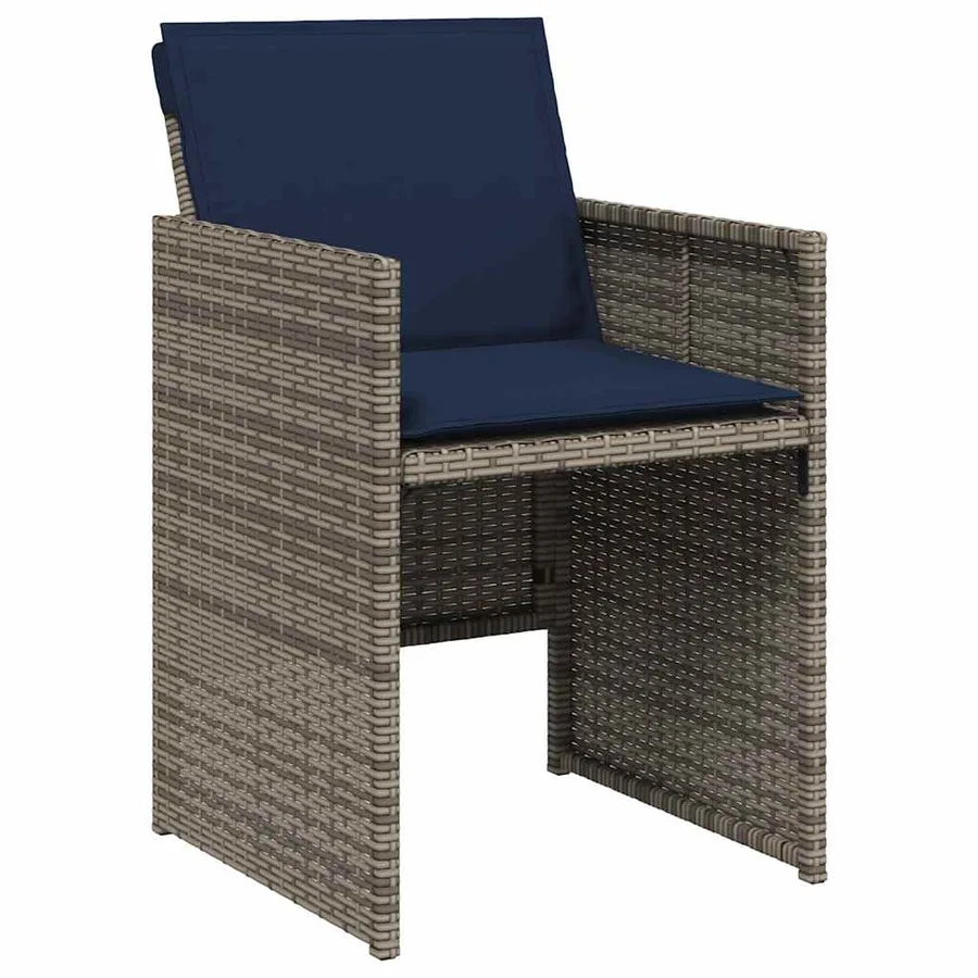 Ensemble à manger de jardin 17 pcs et coussins résine tressée - 5