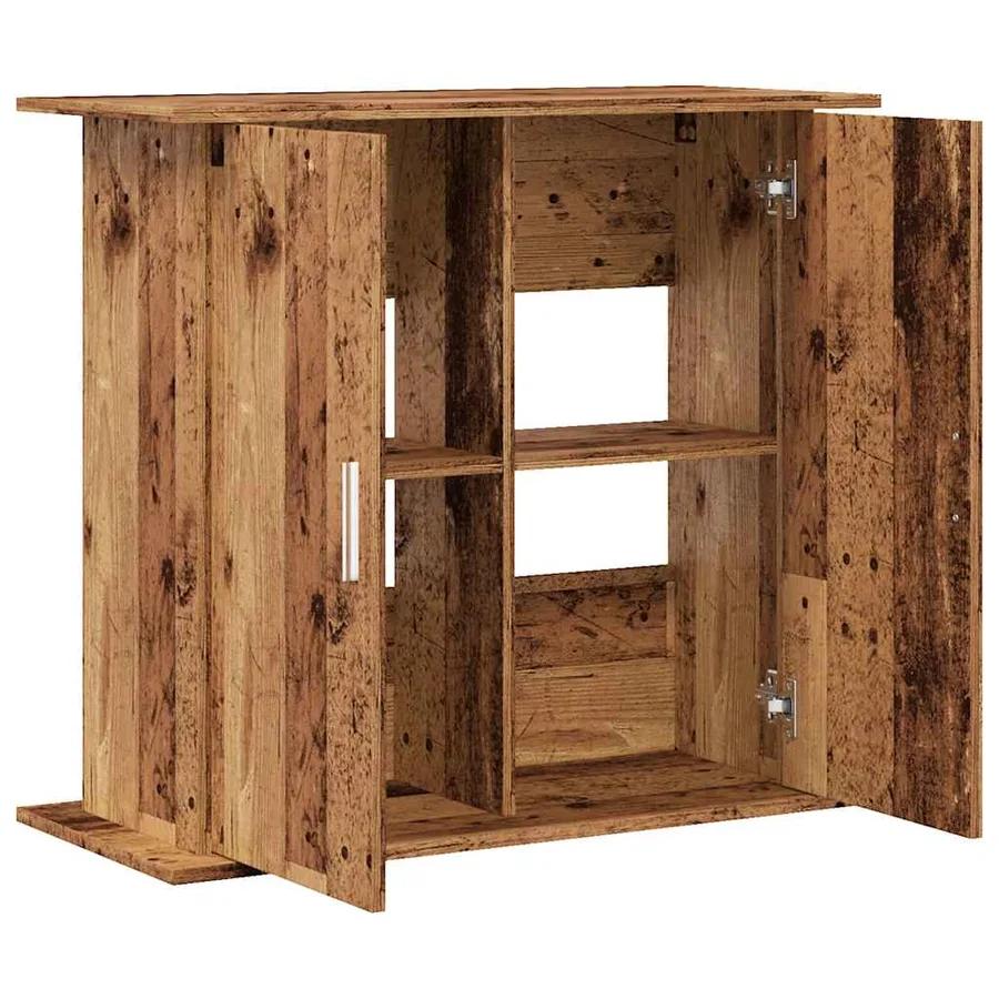 Support pour aquarium vieux bois 81x36x73 cm bois d'ingénierie - 7