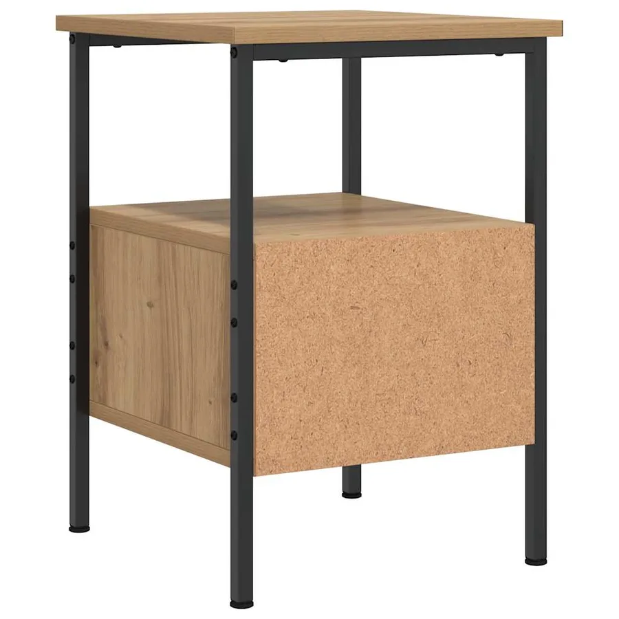 Tables de chevet 2 pcs chêne artisanal bois d'ingénierie - 6