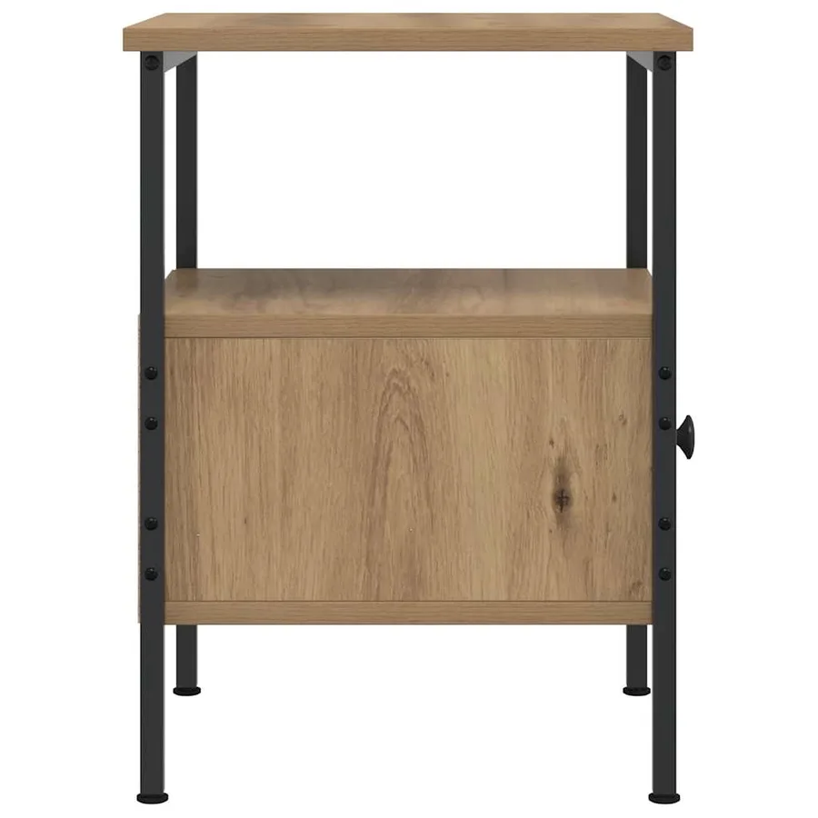 Tables de chevet 2 pcs chêne artisanal bois d'ingénierie - 7