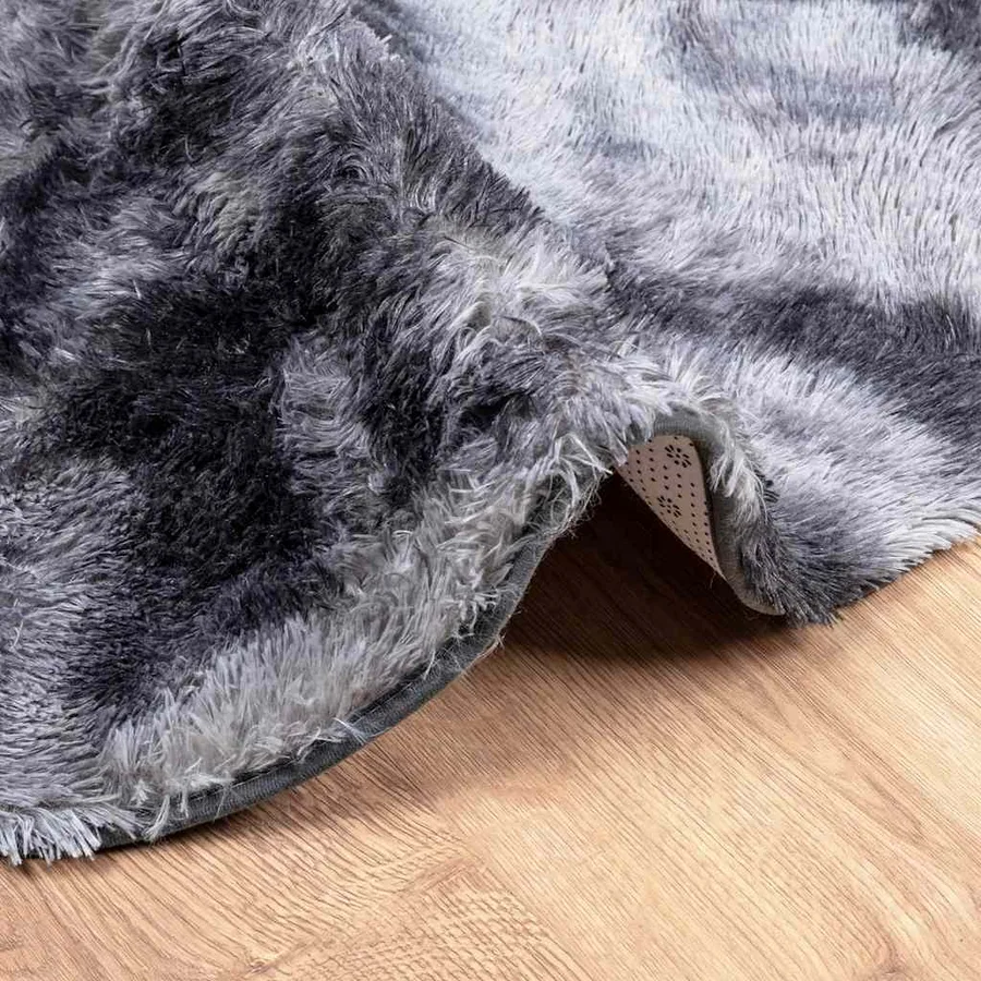 Tapis Shaggy à poils longs NAVARRA gris foncé 300x200 cm - 5