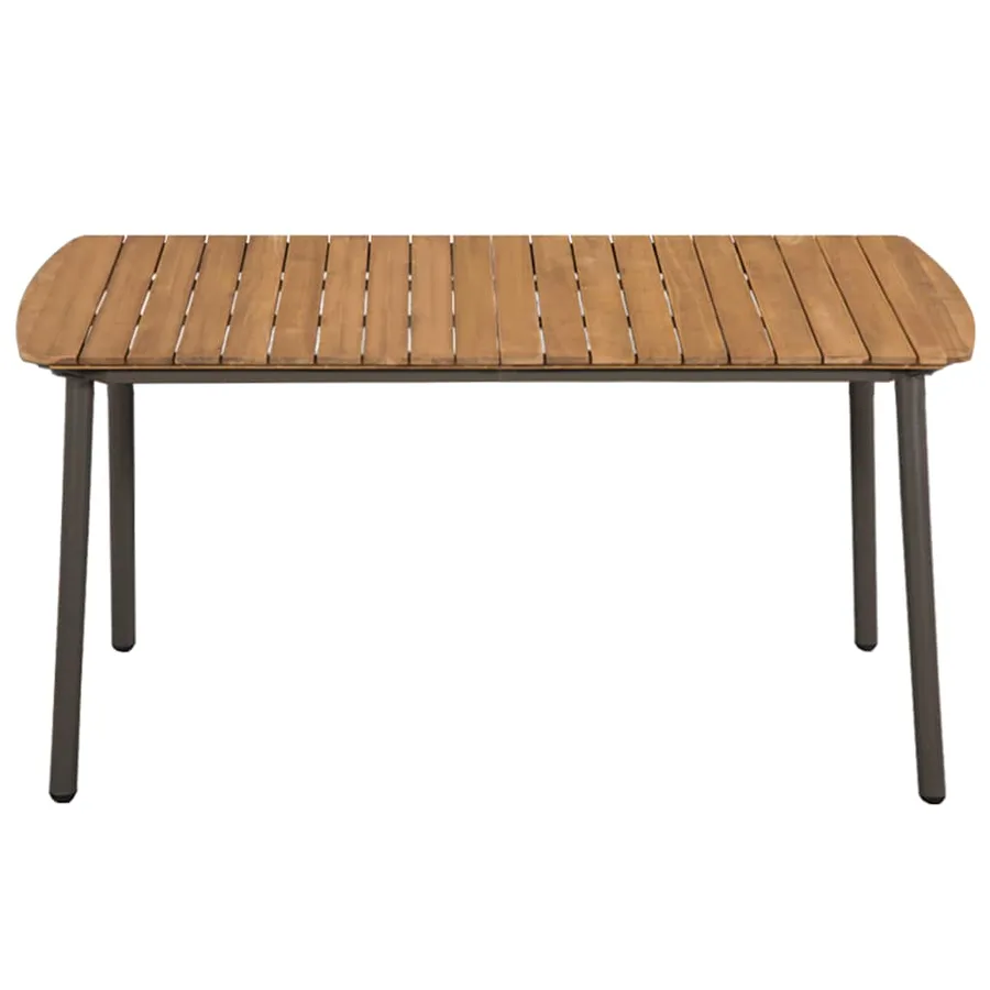 Ensemble à manger de jardin 5 pcs Résine tressée Gris - 3
