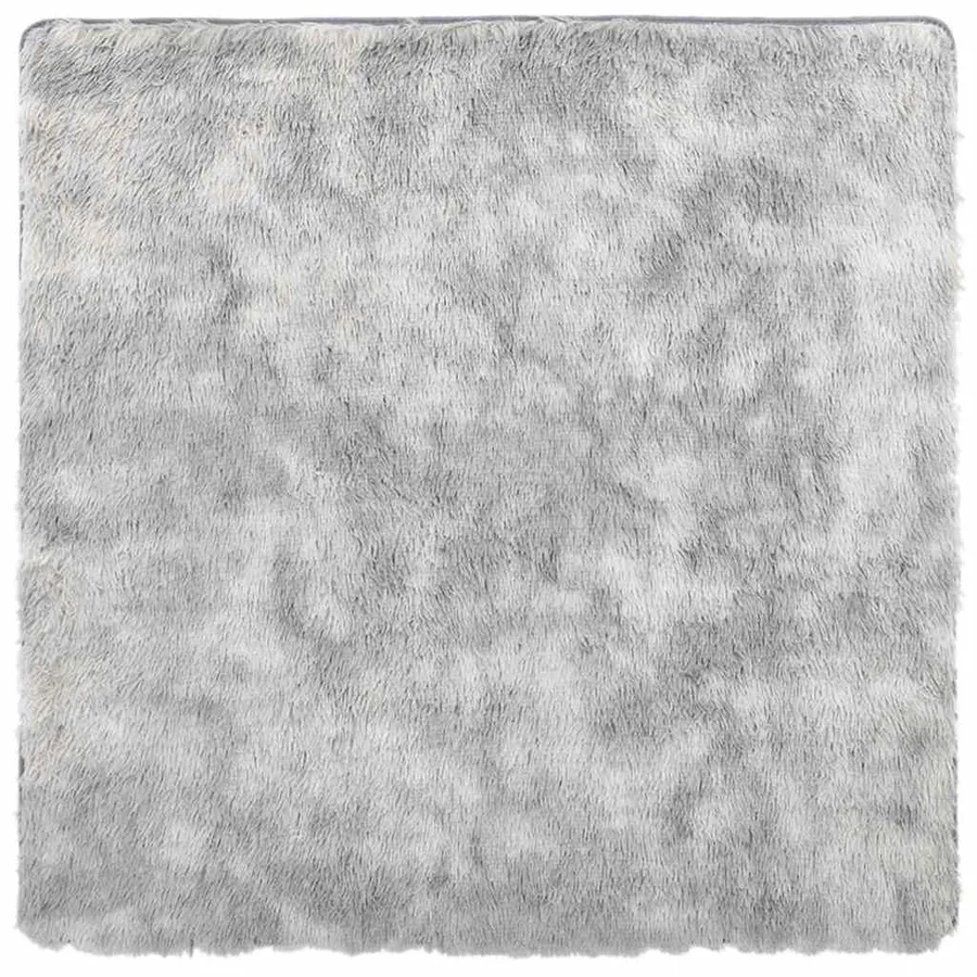 Tapis Shaggy à poils longs NAVARRA gris argenté 240x240 cm - 2