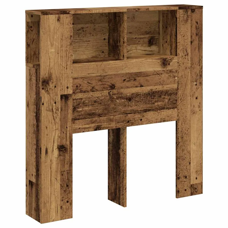 Armoire de tête de lit vieux bois 100x18,5x102,5 cm - 2