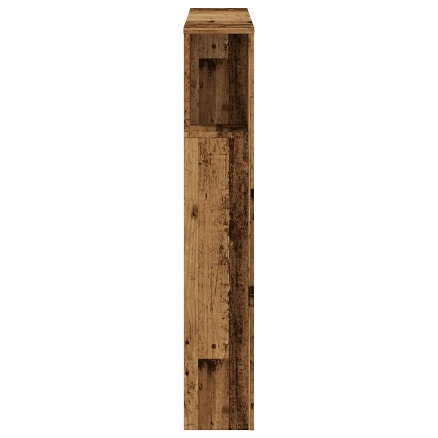 Armoire de tête de lit vieux bois 100x18,5x102,5 cm - 5