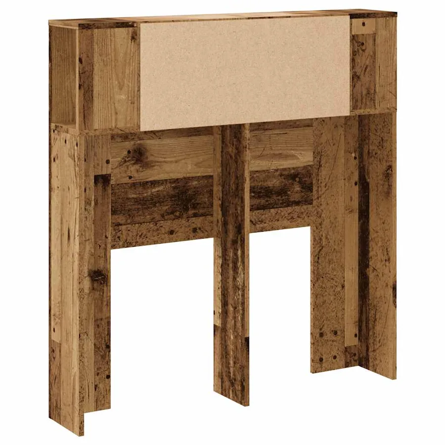 Armoire de tête de lit vieux bois 100x18,5x102,5 cm - 6