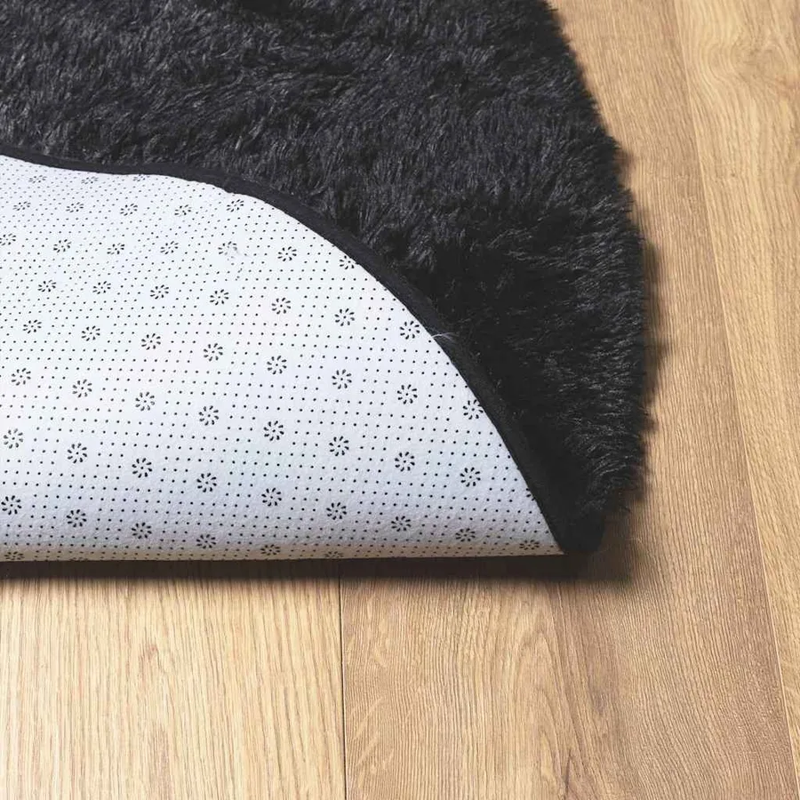 Tapis shaggy à poils longs NAVARRA noir 300x200 cm polyester - 6