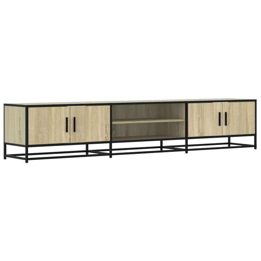 Meuble TV chêne sonoma 210x35x41 cm bois d'ingénierie - 2