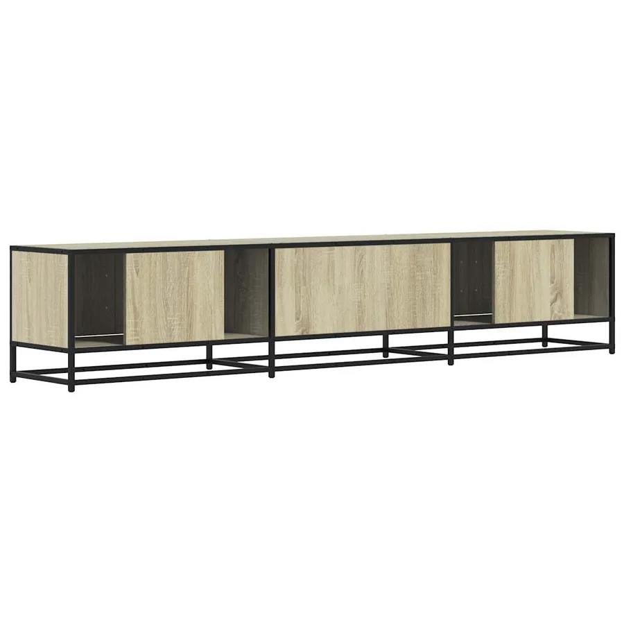 Meuble TV chêne sonoma 210x35x41 cm bois d'ingénierie - 6