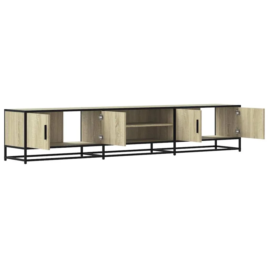 Meuble TV chêne sonoma 210x35x41 cm bois d'ingénierie - 7