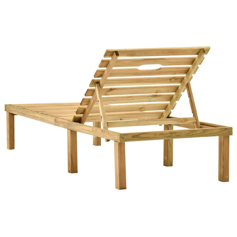 Chaise longue Bois de pin imprégné - 4