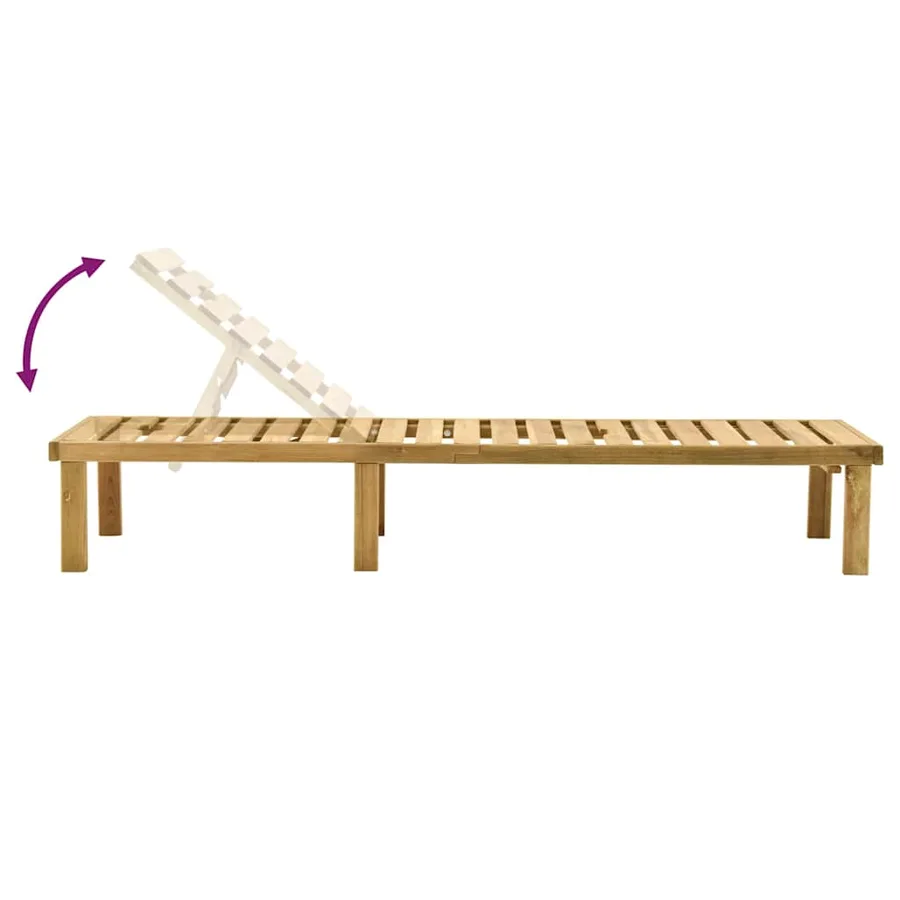 Chaise longue Bois de pin imprégné - 5