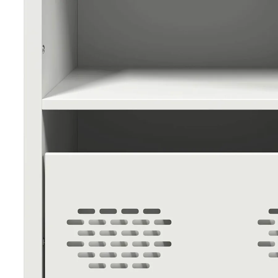 Buffet haut blanc 68x39x103,5 cm acier - 11