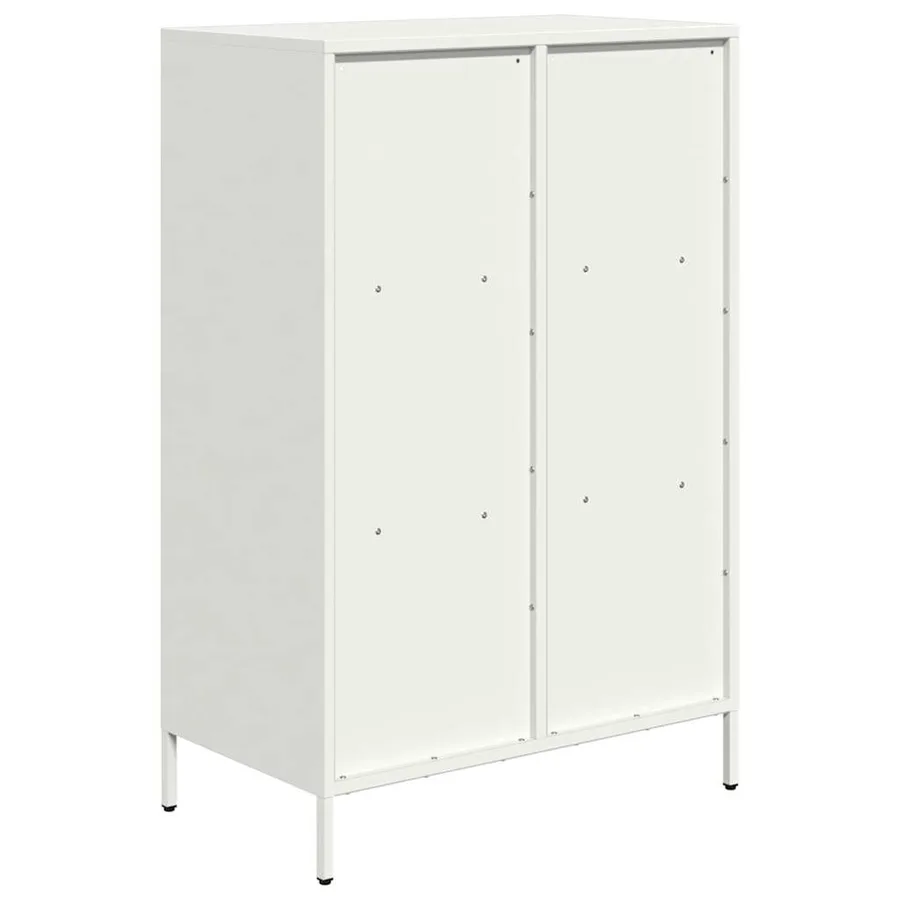 Buffet haut blanc 68x39x103,5 cm acier - 7