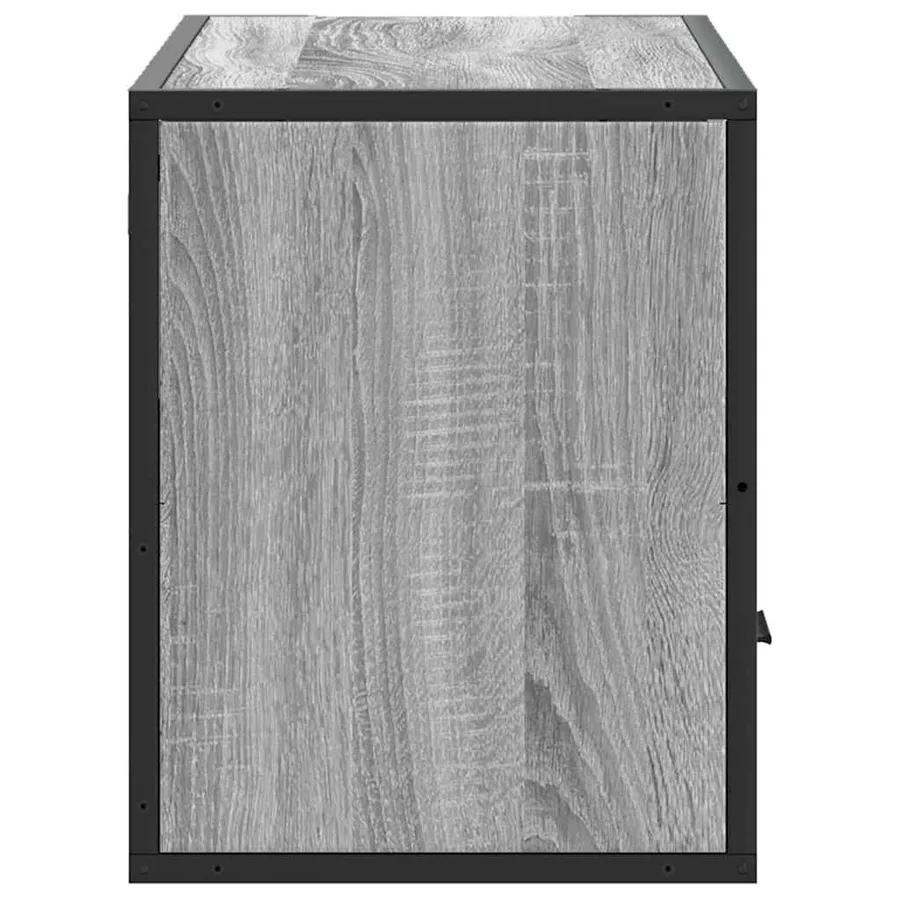 Meuble TV sonoma gris 80x31x39,5 cm bois d'ingénierie et métal - 5