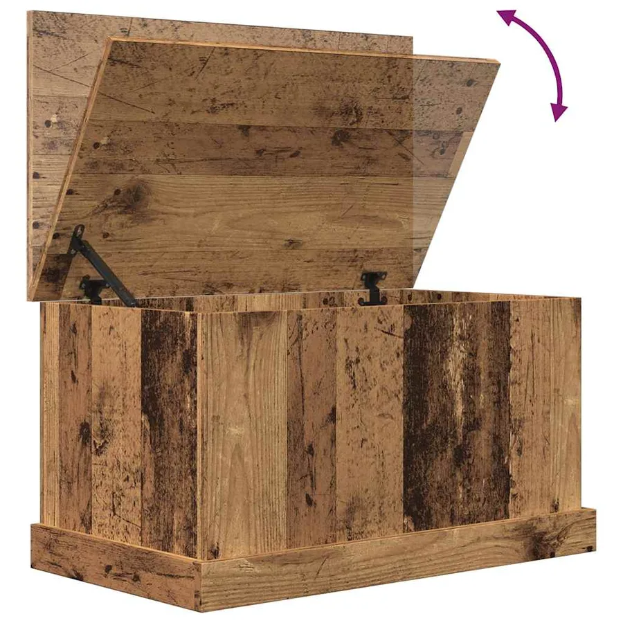 Boîtes de rangement vieux bois 70x40x38 cm bois d'ingénierie - 10