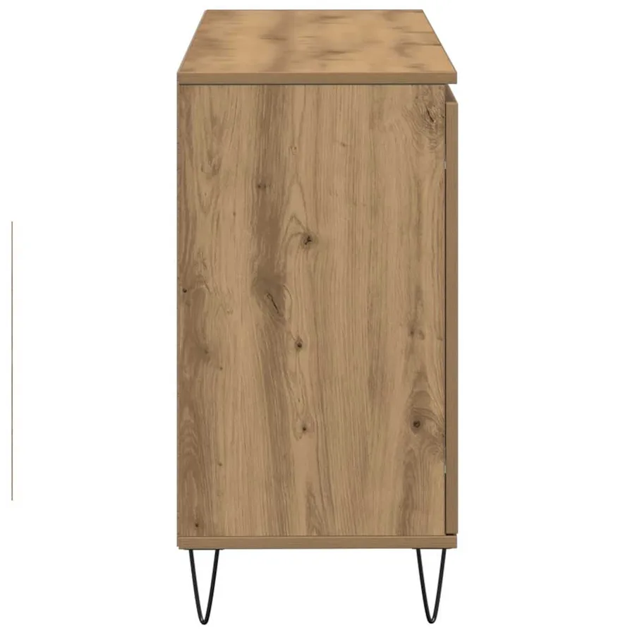 Buffet chêne artisanal 101,5x35x70 cm bois d'ingénierie - 5