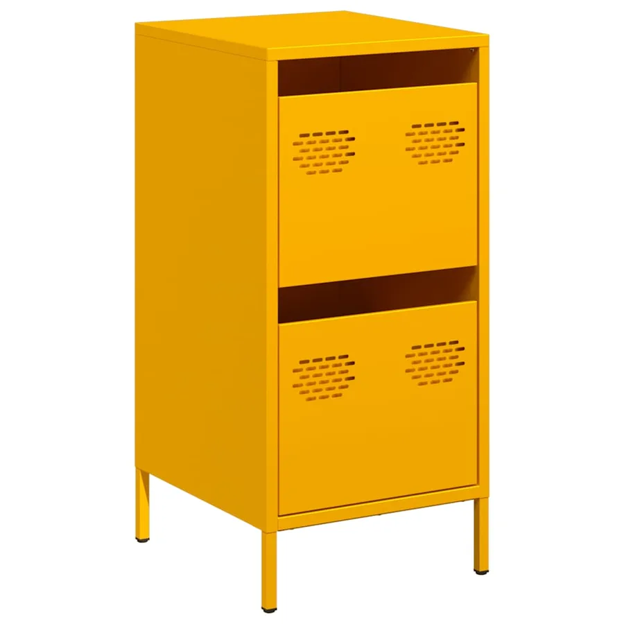 Buffet jaune moutarde 35x39x73,5 cm acier laminé à froid - 2