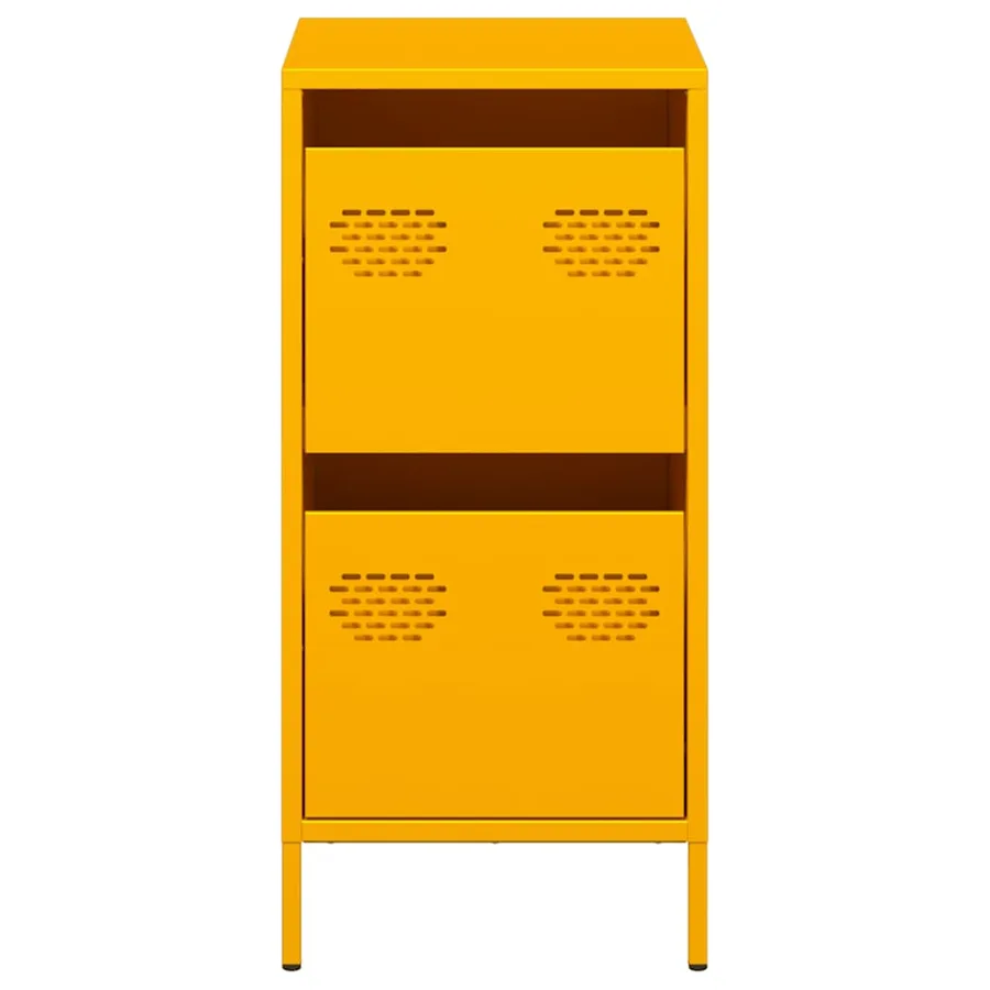 Buffet jaune moutarde 35x39x73,5 cm acier laminé à froid - 5