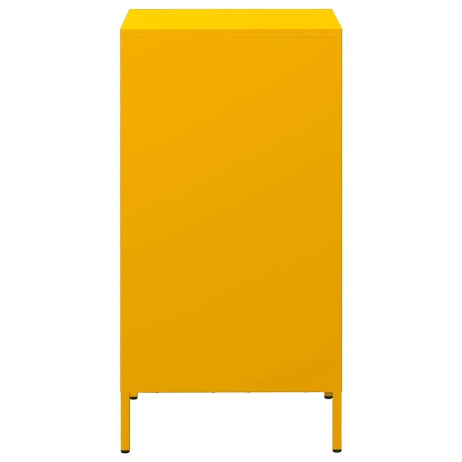 Buffet jaune moutarde 35x39x73,5 cm acier laminé à froid - 6