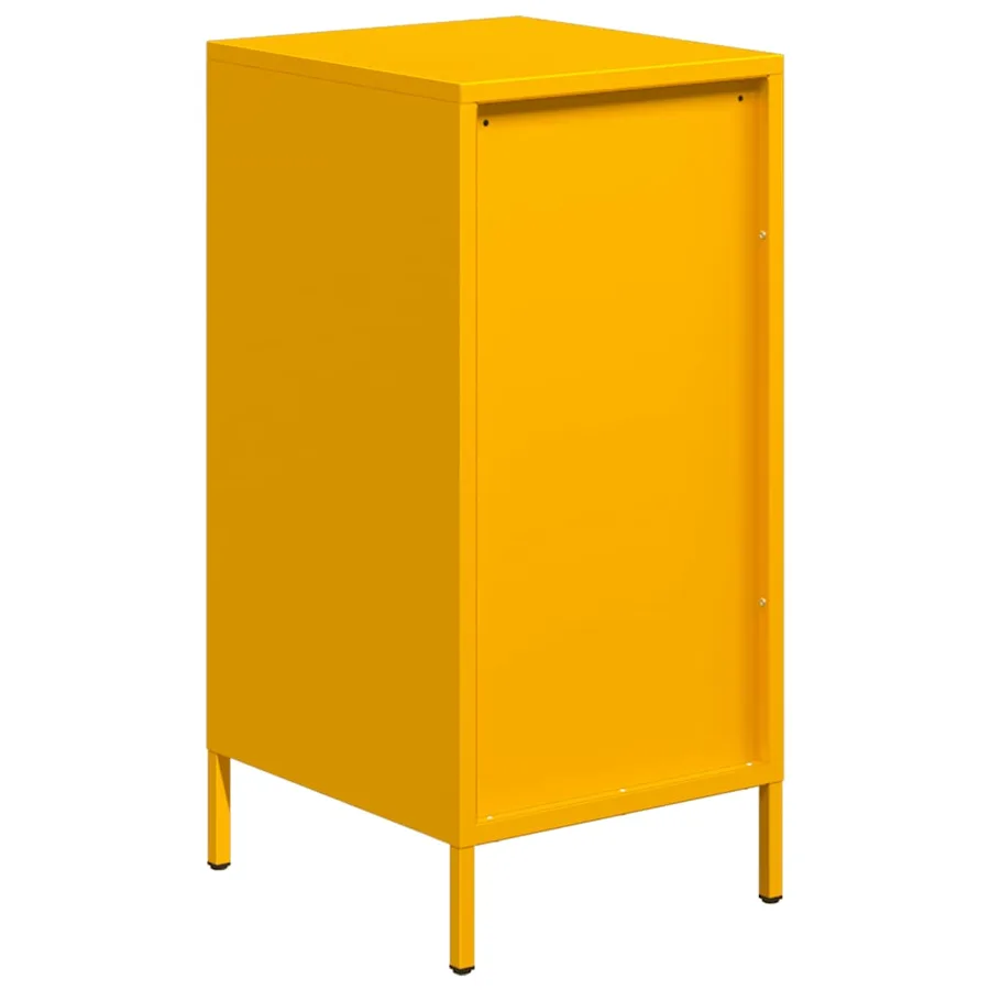 Buffet jaune moutarde 35x39x73,5 cm acier laminé à froid - 7