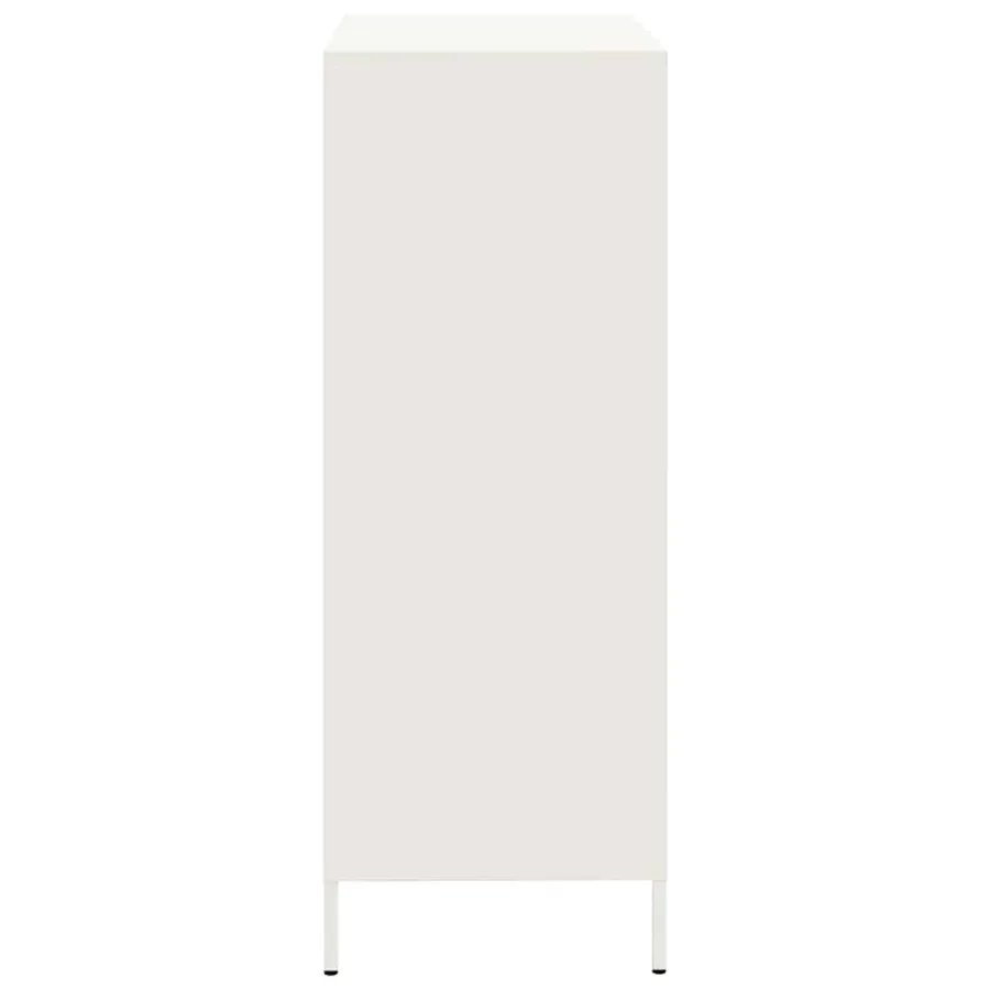 Buffet haut blanc 68x39x101,5 cm acier - 6