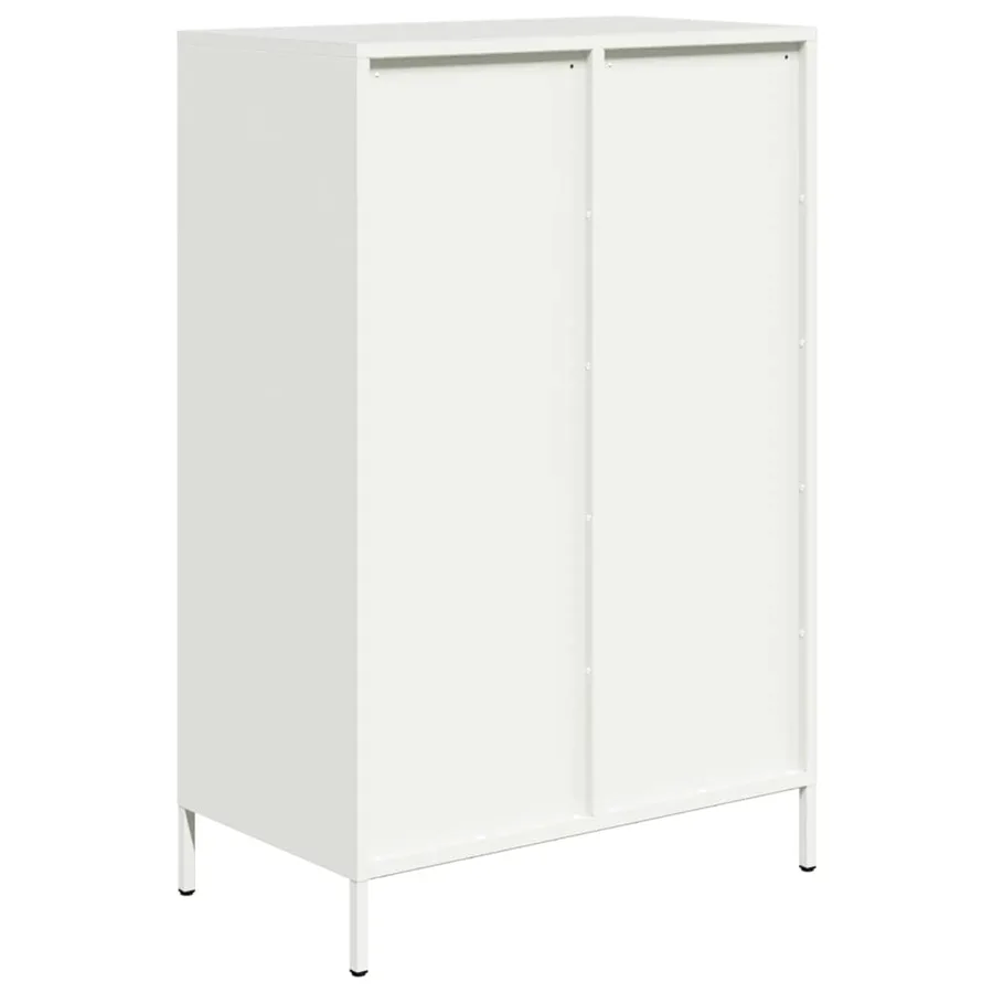 Buffet haut blanc 68x39x101,5 cm acier - 7