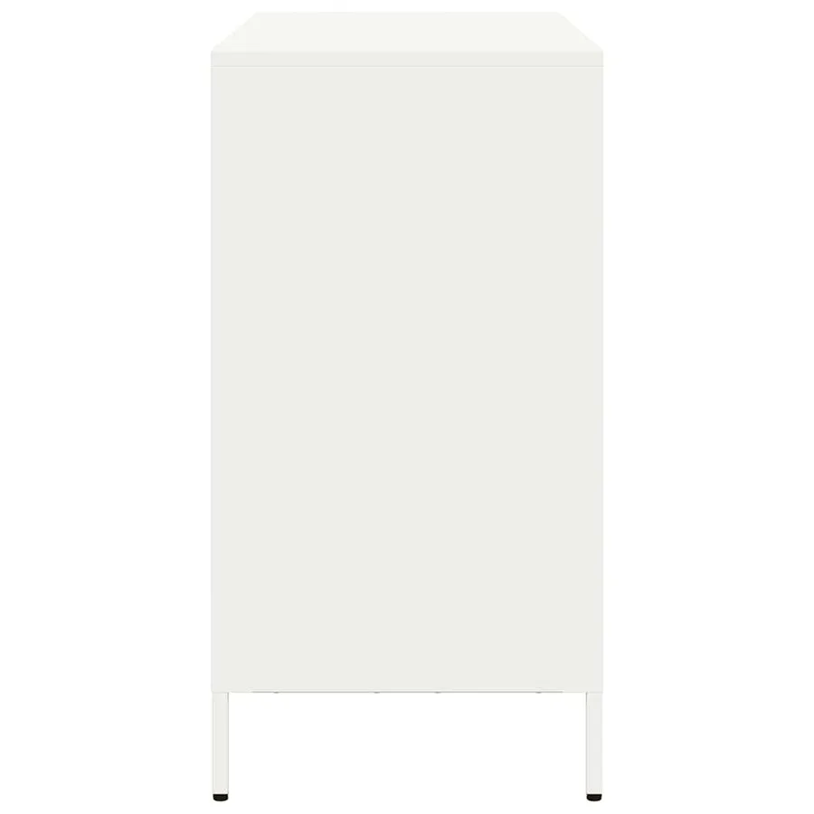 Buffet blanc 101,5x39x73,5 cm acier laminé à froid - 6