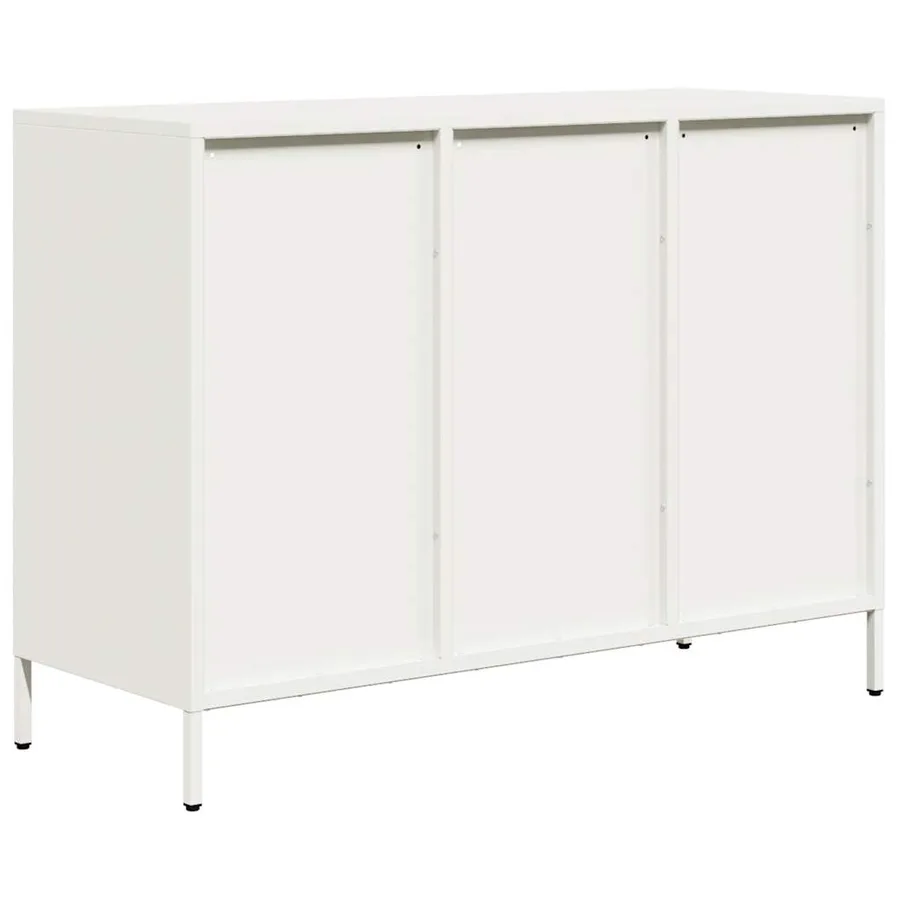Buffet blanc 101,5x39x73,5 cm acier laminé à froid - 7