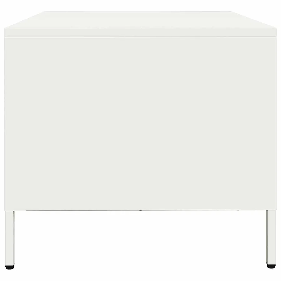 Table basse blanc 101,5x50x43,5 cm acier laminé à froid - 6