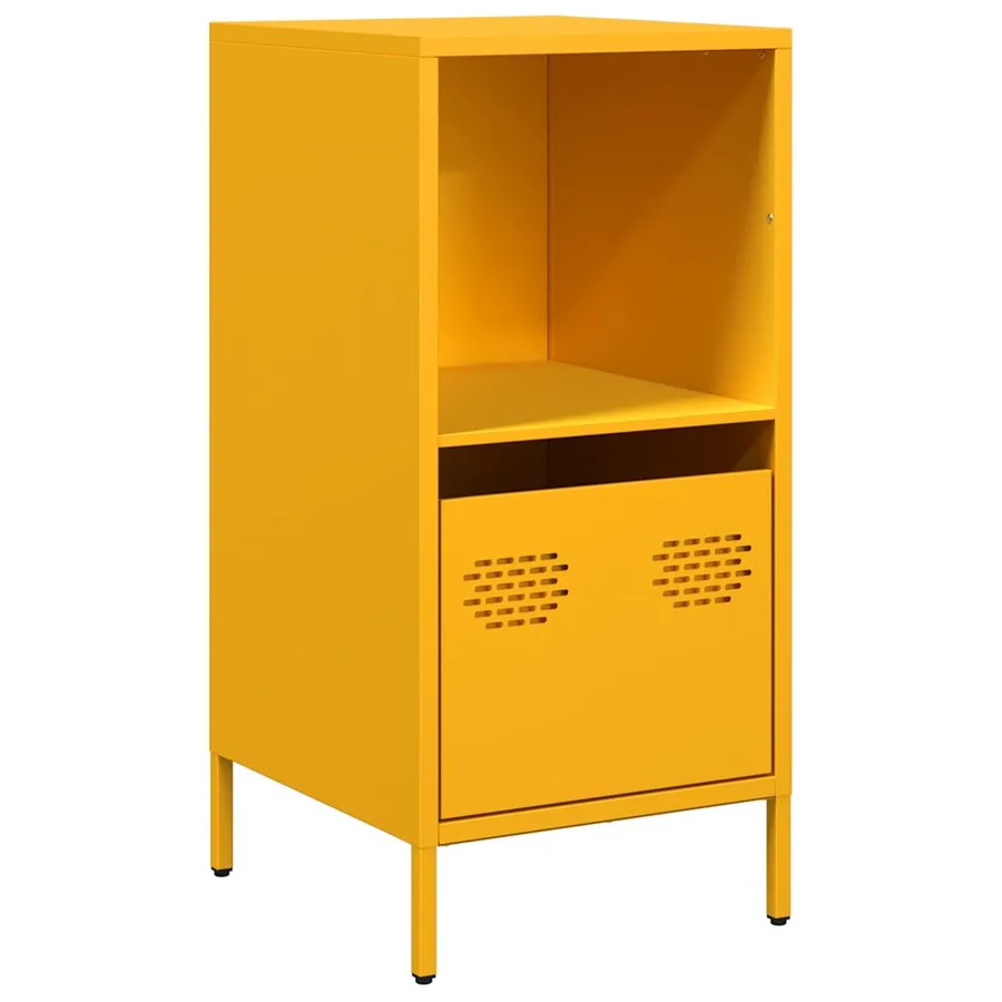 Buffet jaune moutarde 35x39x73,5 cm acier laminé à froid - 2